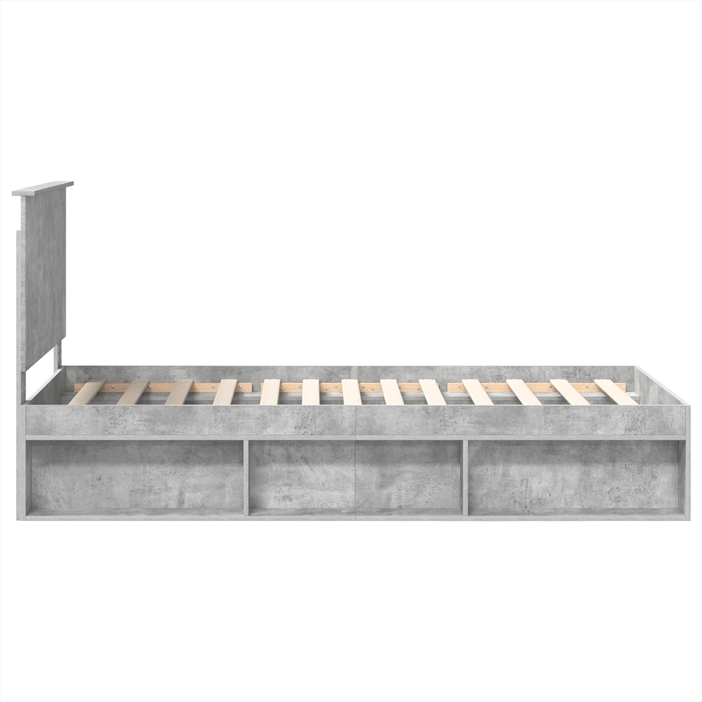 Bedframe Concerte Grijs 90 x 190 cm Massief grenenhout