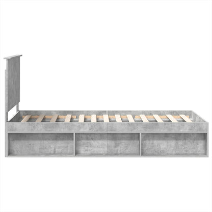 Bedframe Concerte Grijs 90 x 190 cm Massief grenenhout