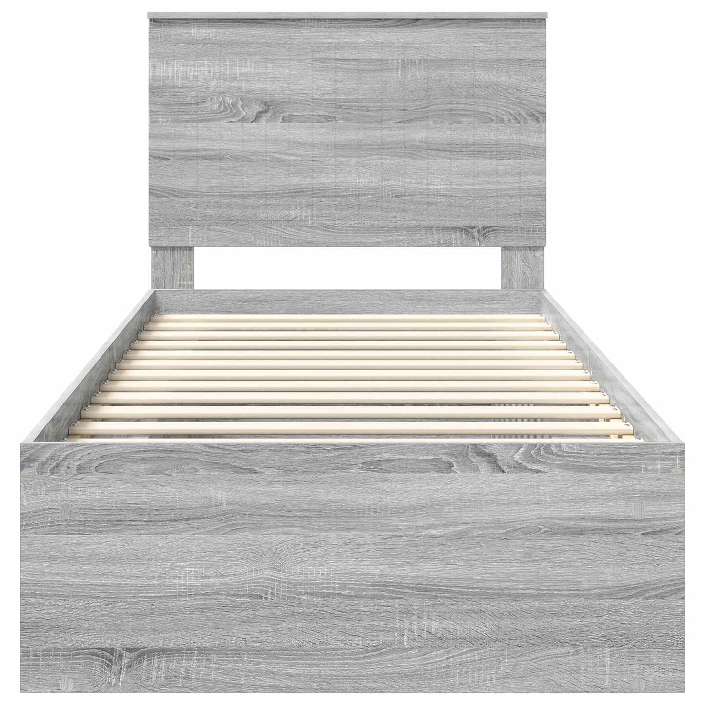 Bedframe Grijs Sonoma 90 x 190 cm Massief grenenhout