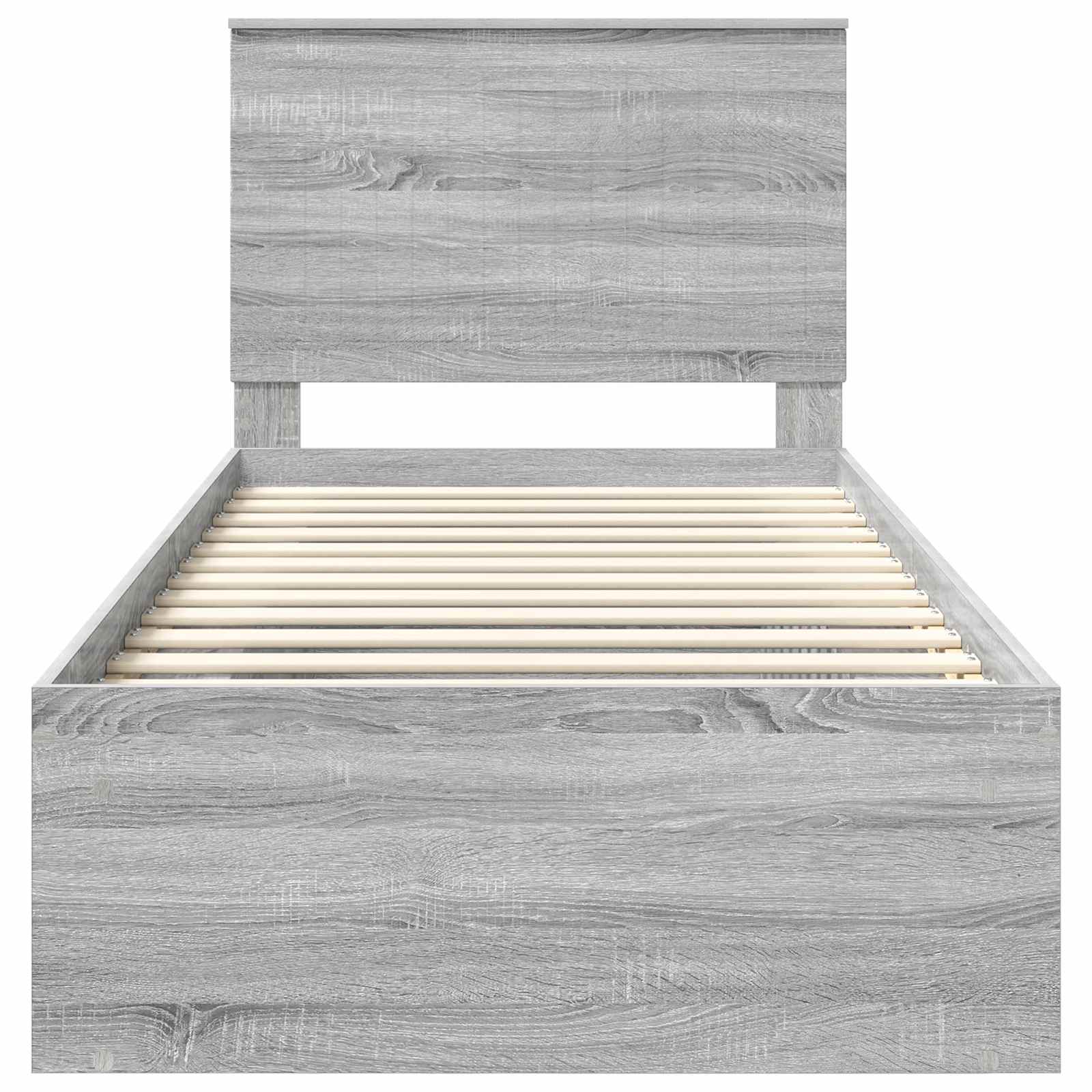 Bedframe Grijs Sonoma 90 x 190 cm Massief grenenhout