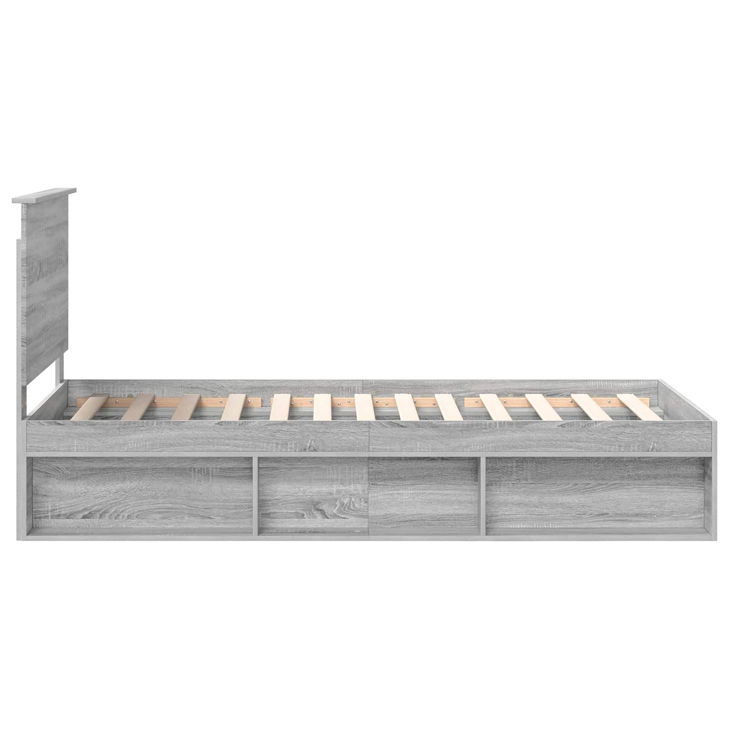 Bedframe Grijs Sonoma 90 x 190 cm Massief grenenhout