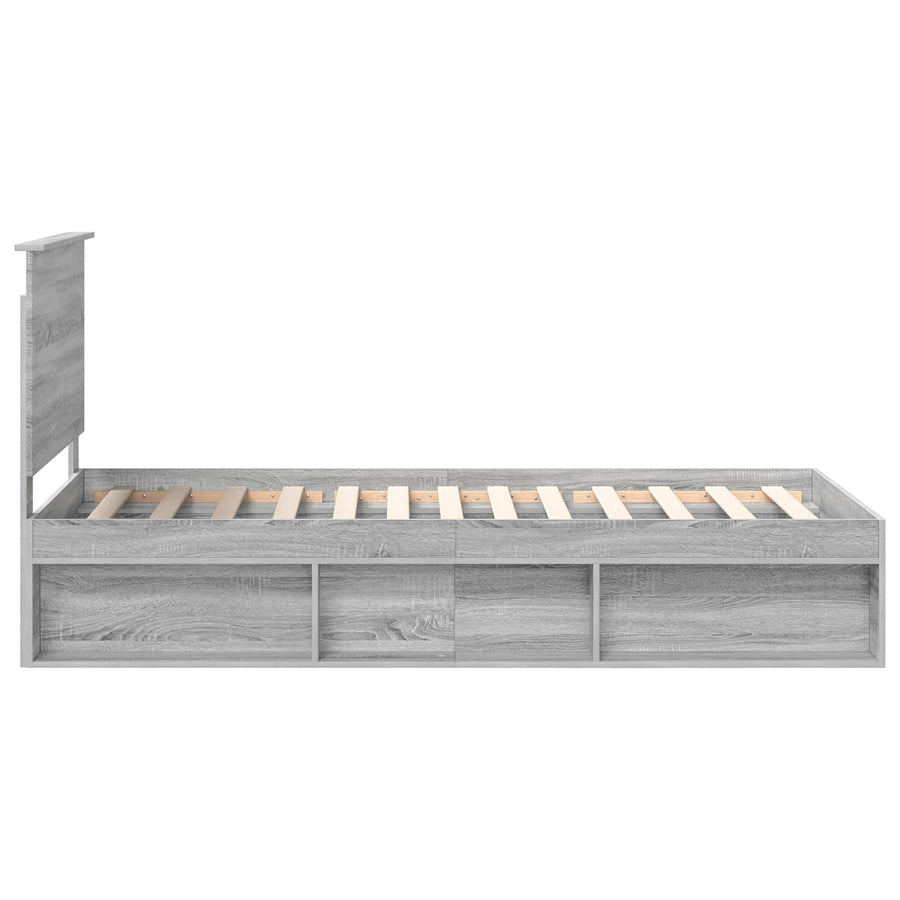 Bedframe Grijs Sonoma 90 x 190 cm Massief grenenhout