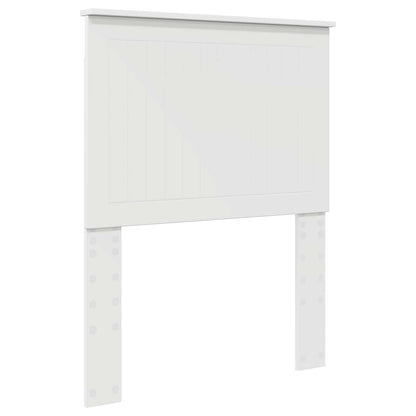 Bedframe met hoofdeinde Wit 75 x 190 cm Massief grenenhout