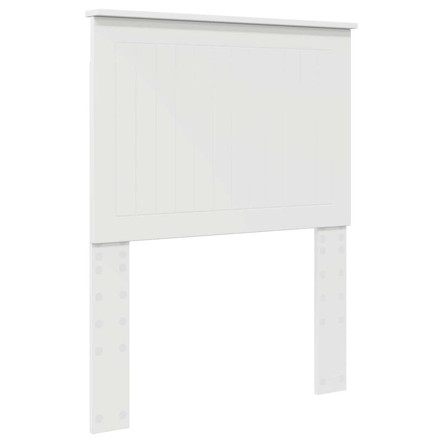 Bedframe met hoofdeinde Wit 75 x 190 cm Massief grenenhout