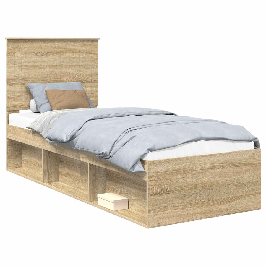 Bedframe Sonoma Eiken 75 x 190 cm Massief grenenhout