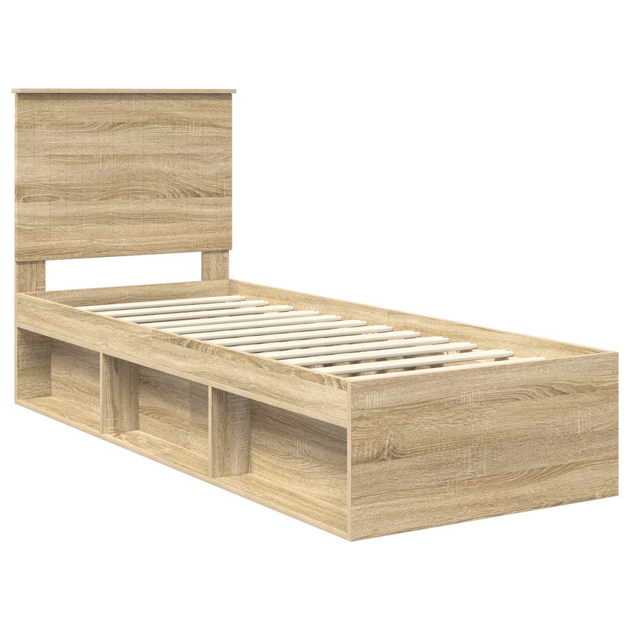 Bedframe Sonoma Eiken 75 x 190 cm Massief grenenhout