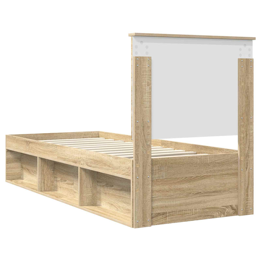 Bedframe Sonoma Eiken 75 x 190 cm Massief grenenhout