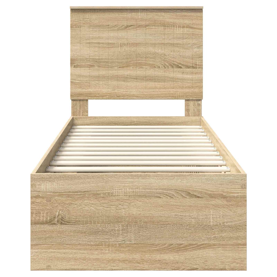 Bedframe Sonoma Eiken 75 x 190 cm Massief grenenhout