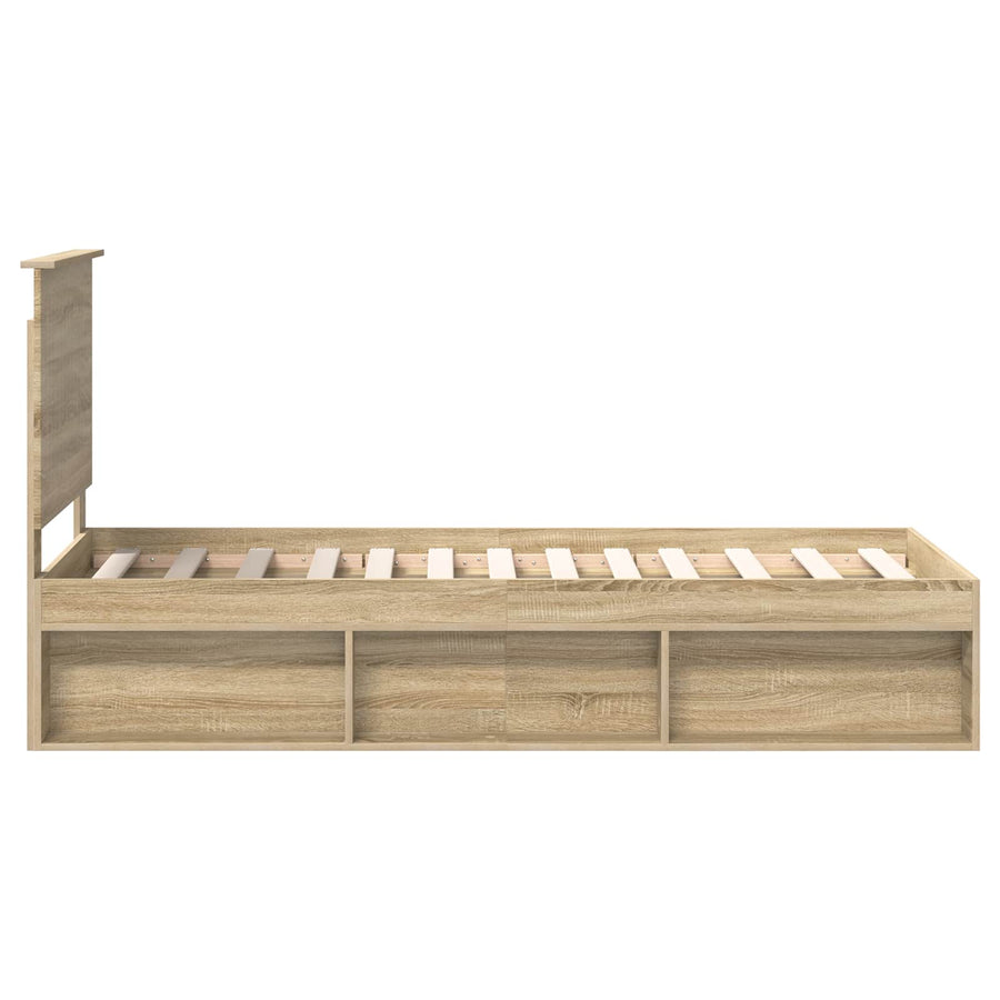 Bedframe Sonoma Eiken 75 x 190 cm Massief grenenhout