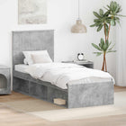 Bedframe grijs 75x190 cm massief grenenhout