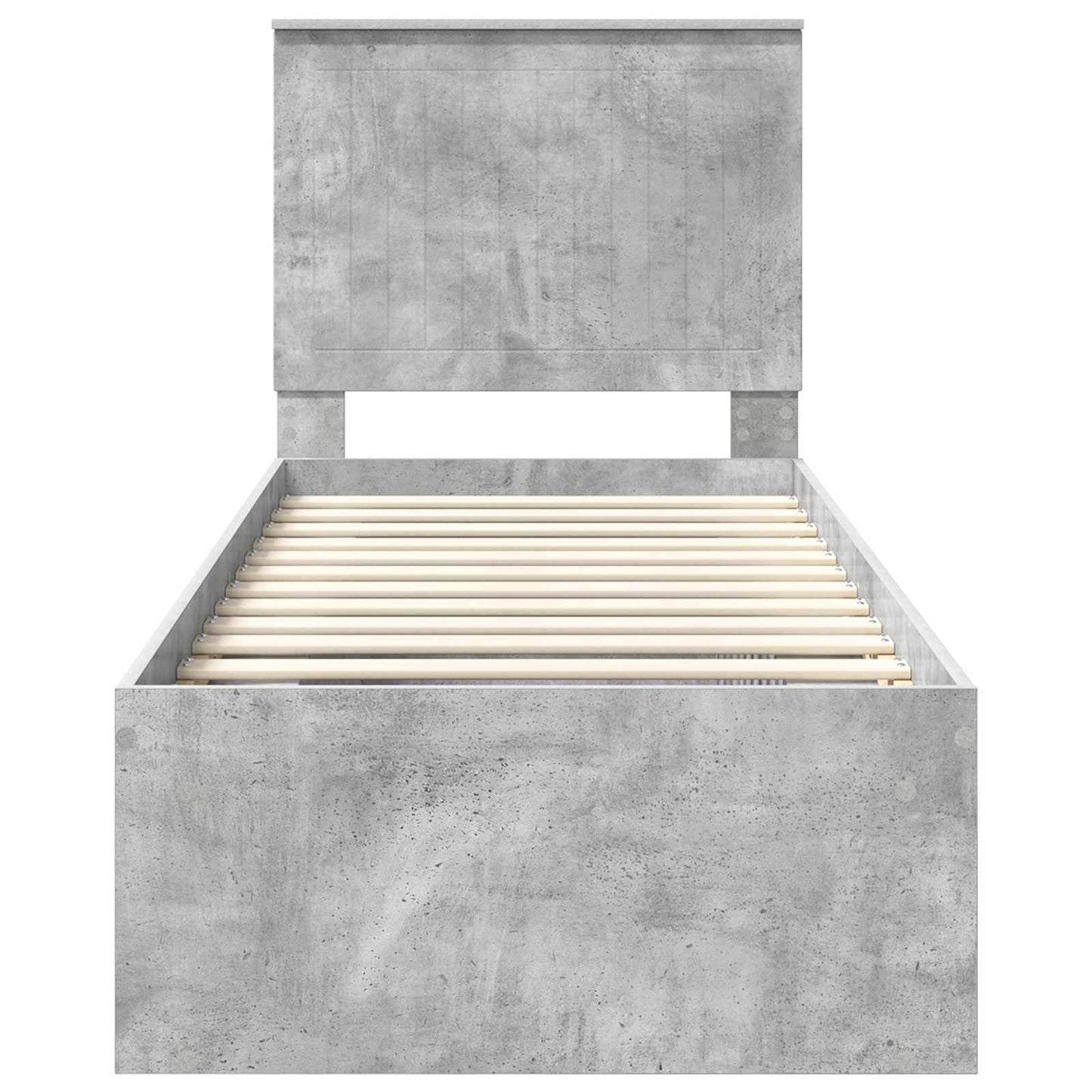 Bedframe Concerte Grijs 75 x 190 cm Massief grenenhout
