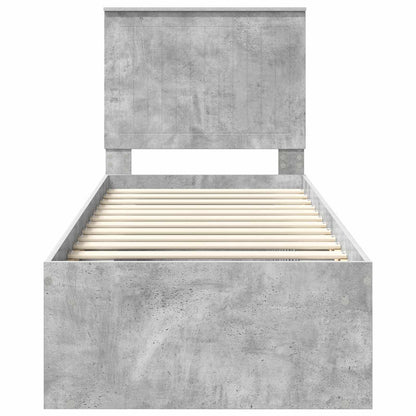 Bedframe Concerte Grijs 75 x 190 cm Massief grenenhout