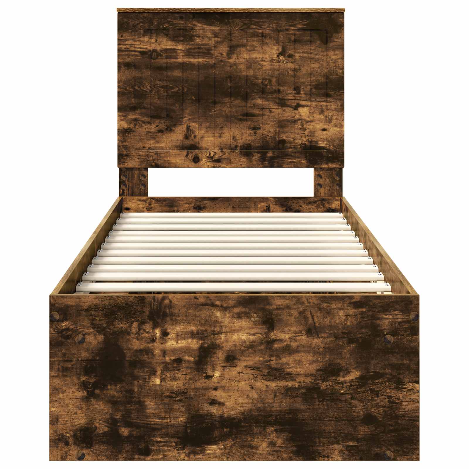 Bedframe Gerookt eiken 75 x 190 cm Massief grenenhout