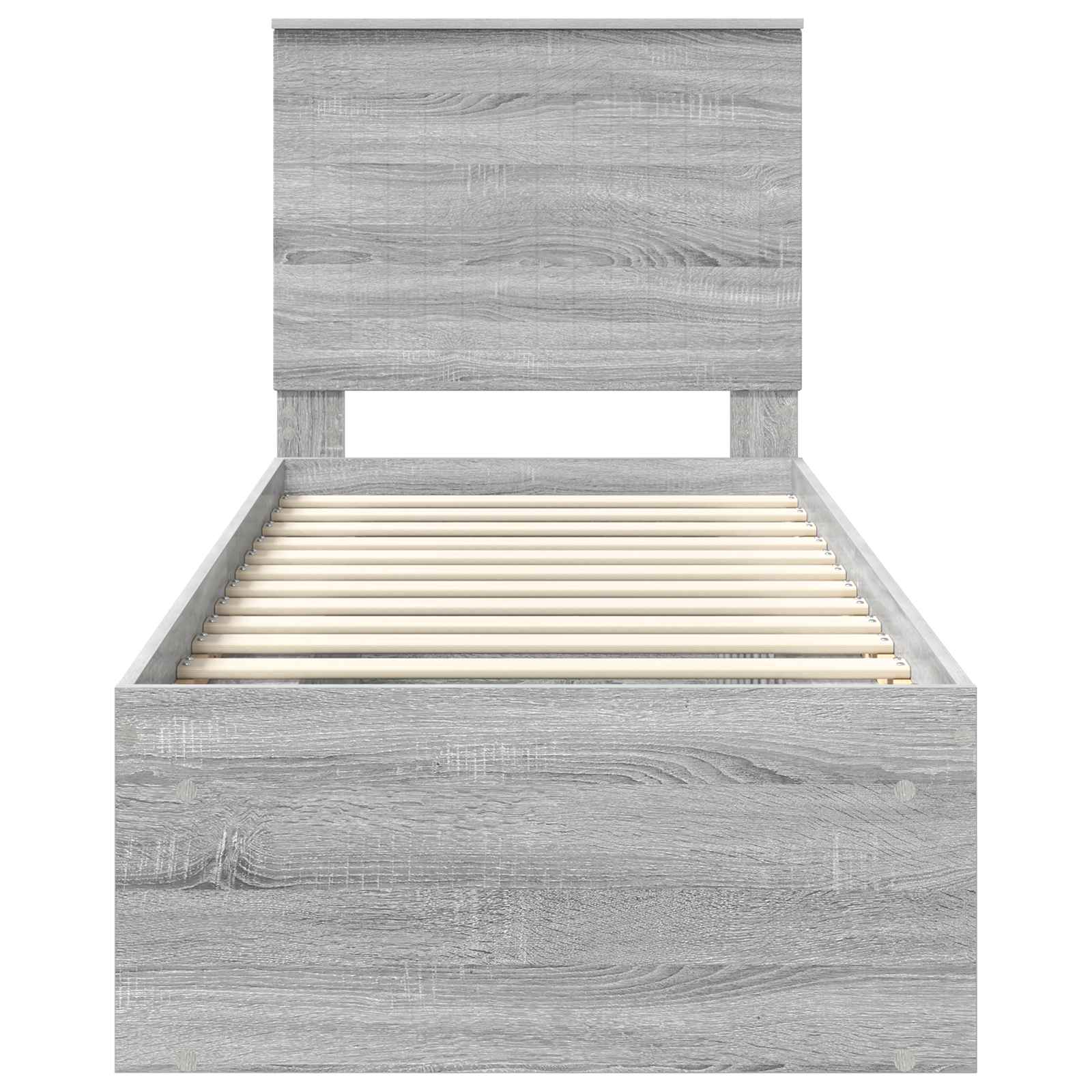 Bedframe Massief Grenenhout Grijs Sonoma 75 x 190 cm
