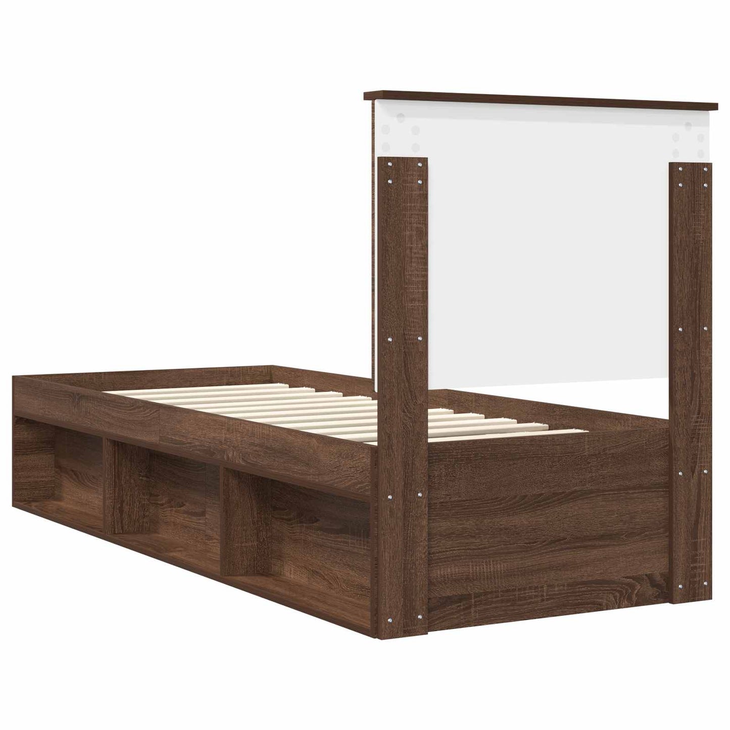 Bedframe Bruin Eiken 75 x 190 cm Massief grenenhout