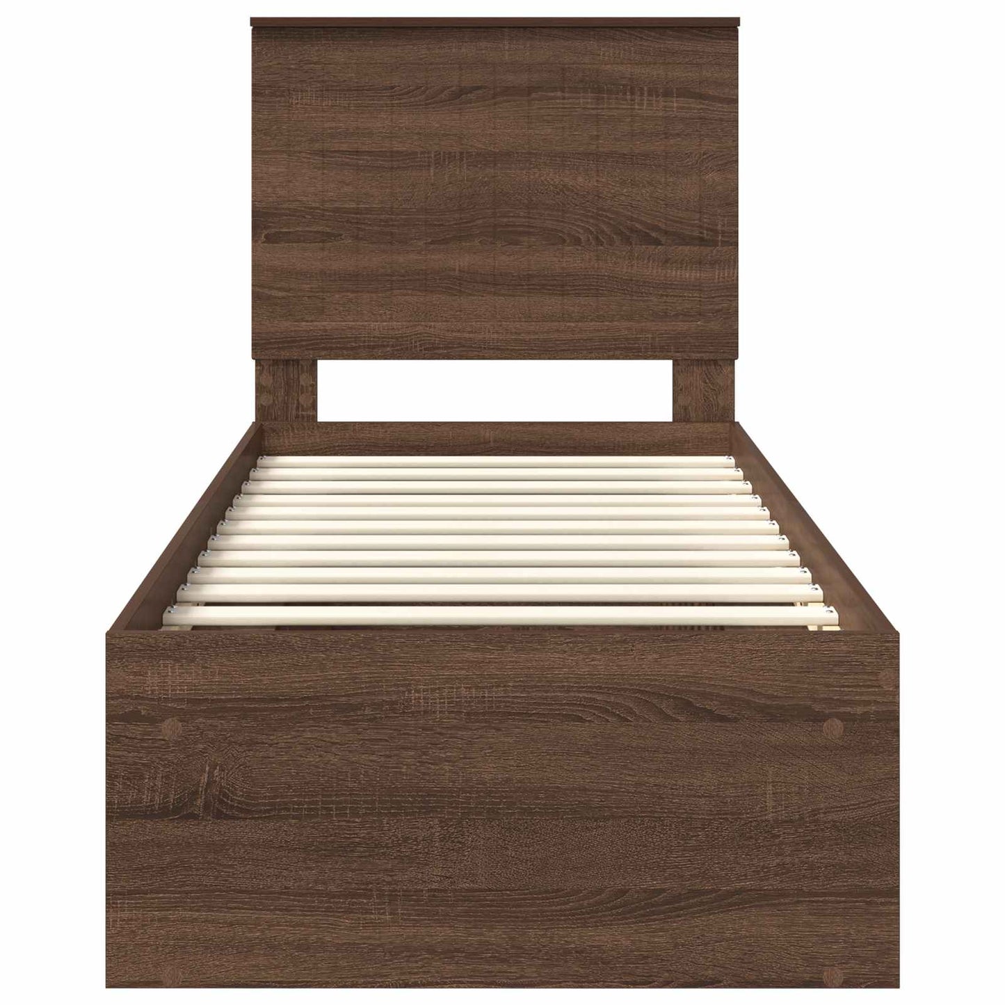 Bedframe Bruin Eiken 75 x 190 cm Massief grenenhout