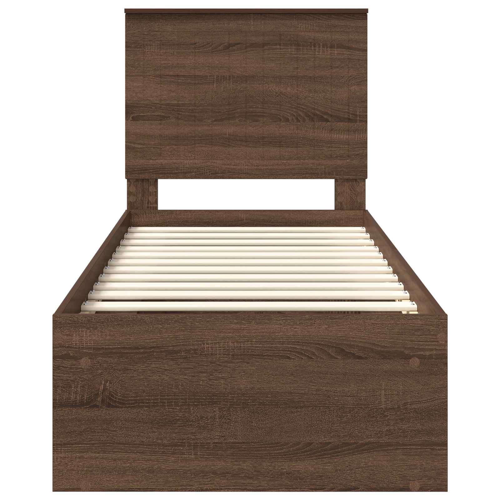 Bedframe Bruin Eiken 75 x 190 cm Massief grenenhout