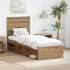 Bed frame Craft oak 75 x 190 cm Solid pine wood