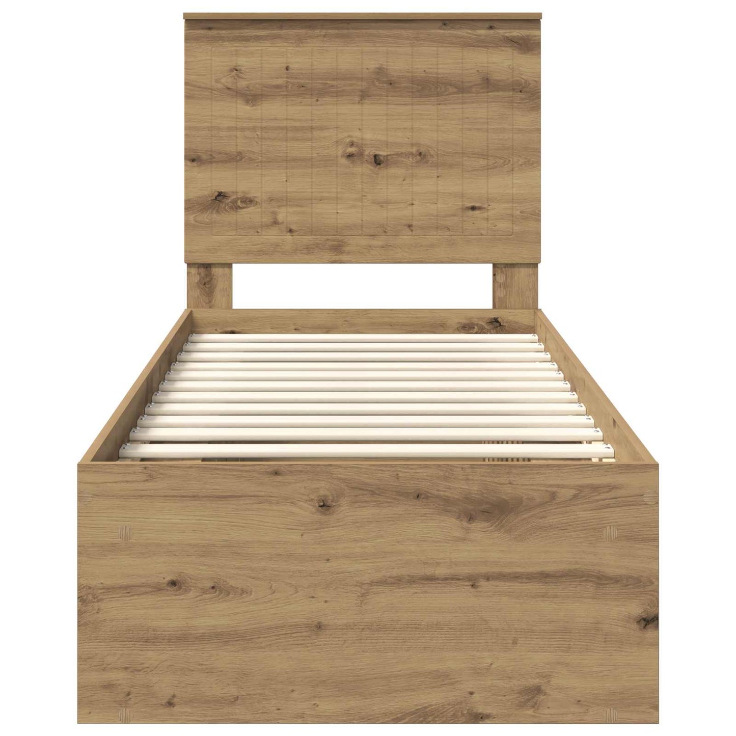 Bedframe Ambachtelijk eiken 75 x 190 cm Massief grenenhout