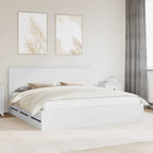 Bedframe 200x200 cm wit met lade