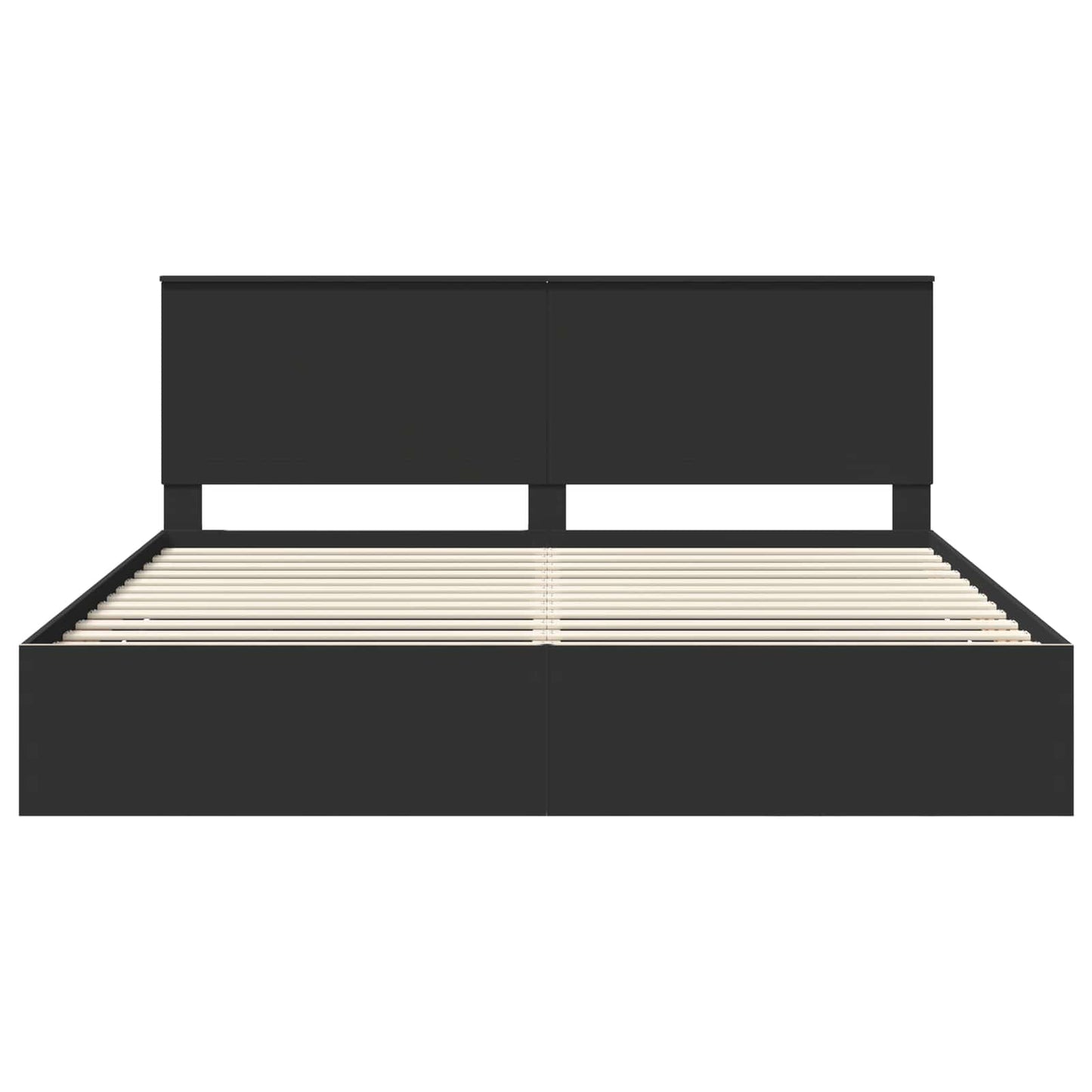 Bedframe Met Lade Met Opslag Ingenieurshout 200 x 200 cm Zwart