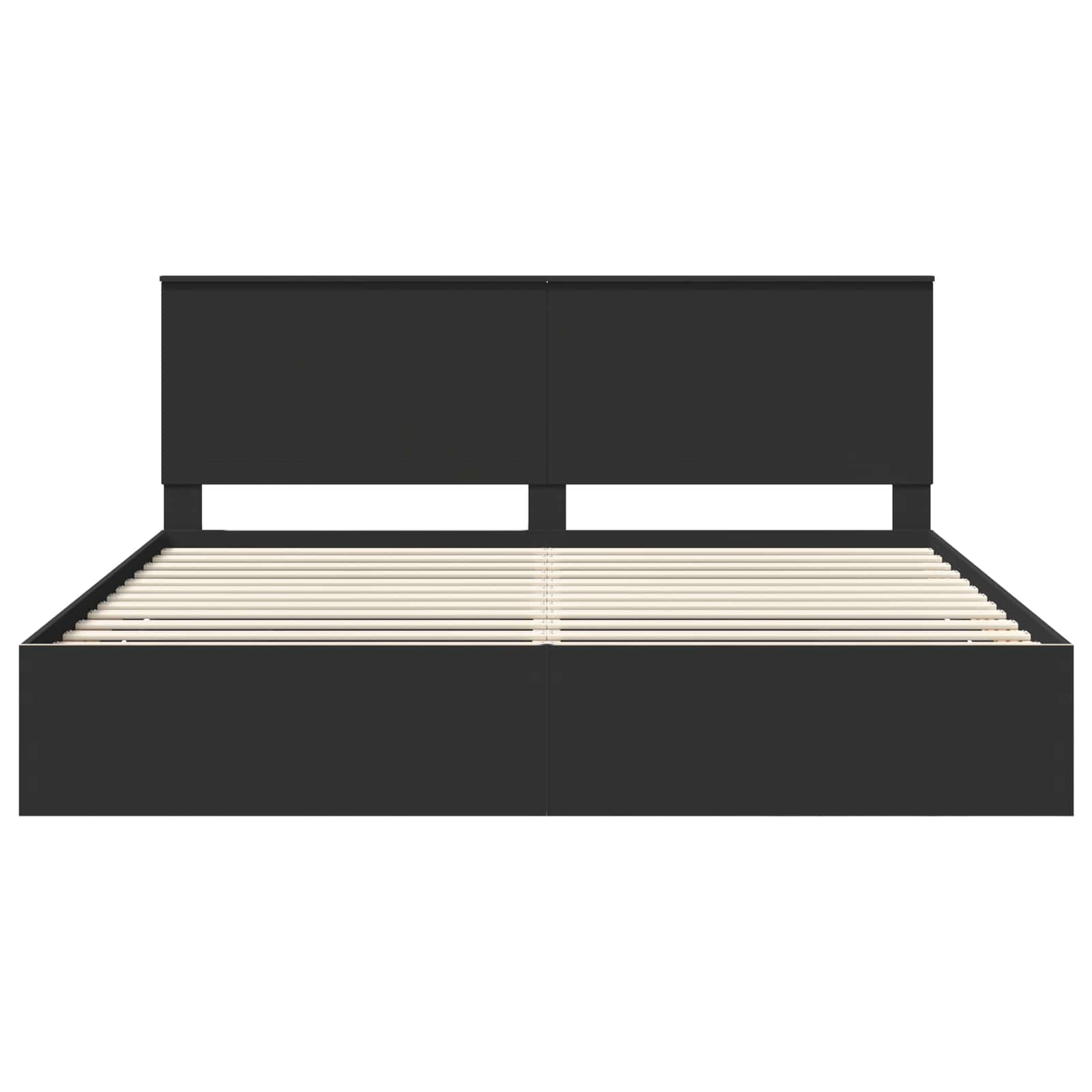 Bedframe Met Lade Met Opslag Ingenieurshout 200 x 200 cm Zwart