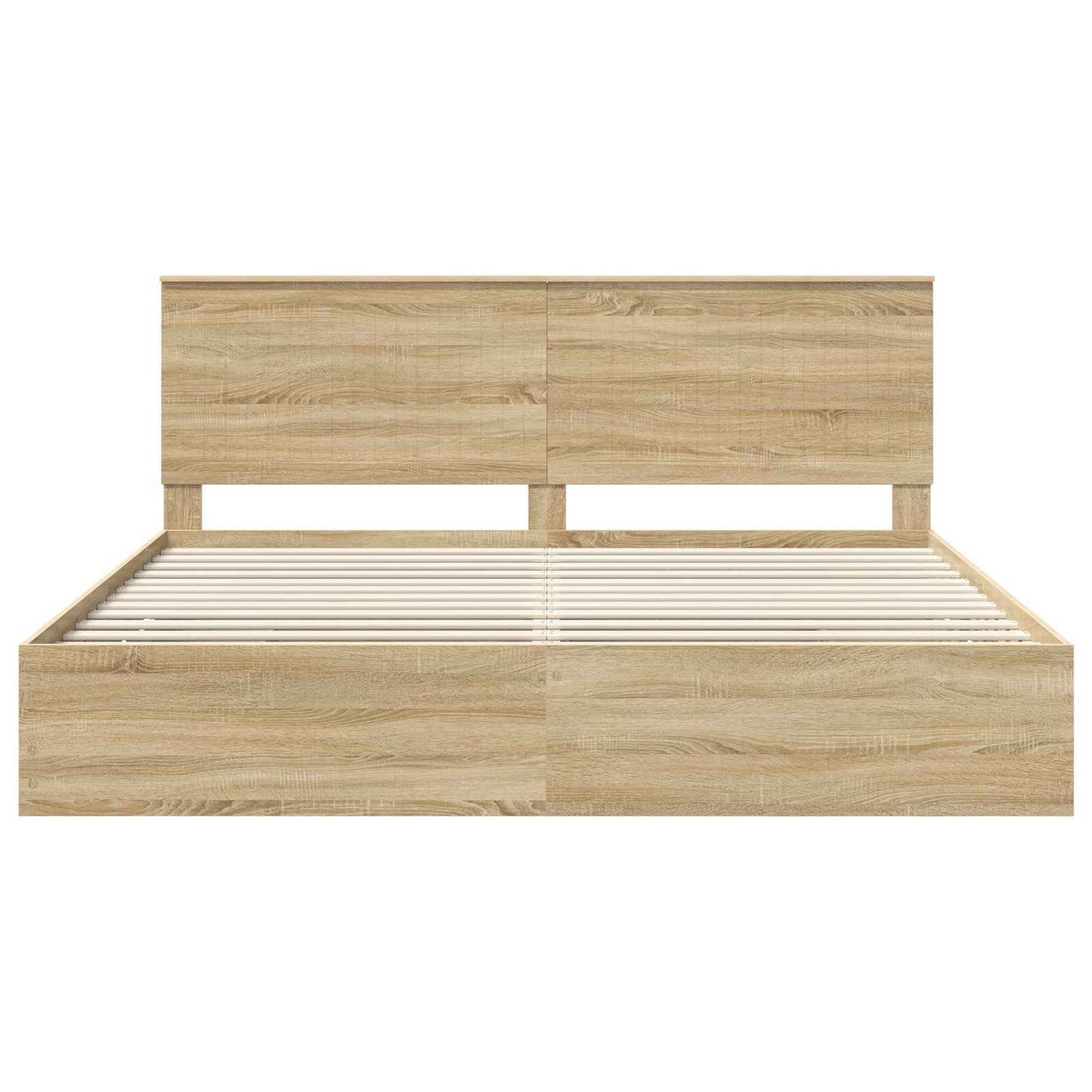 Bedframe Met Lade Ingenieurshout 200 x 200 cm Sonoma eiken