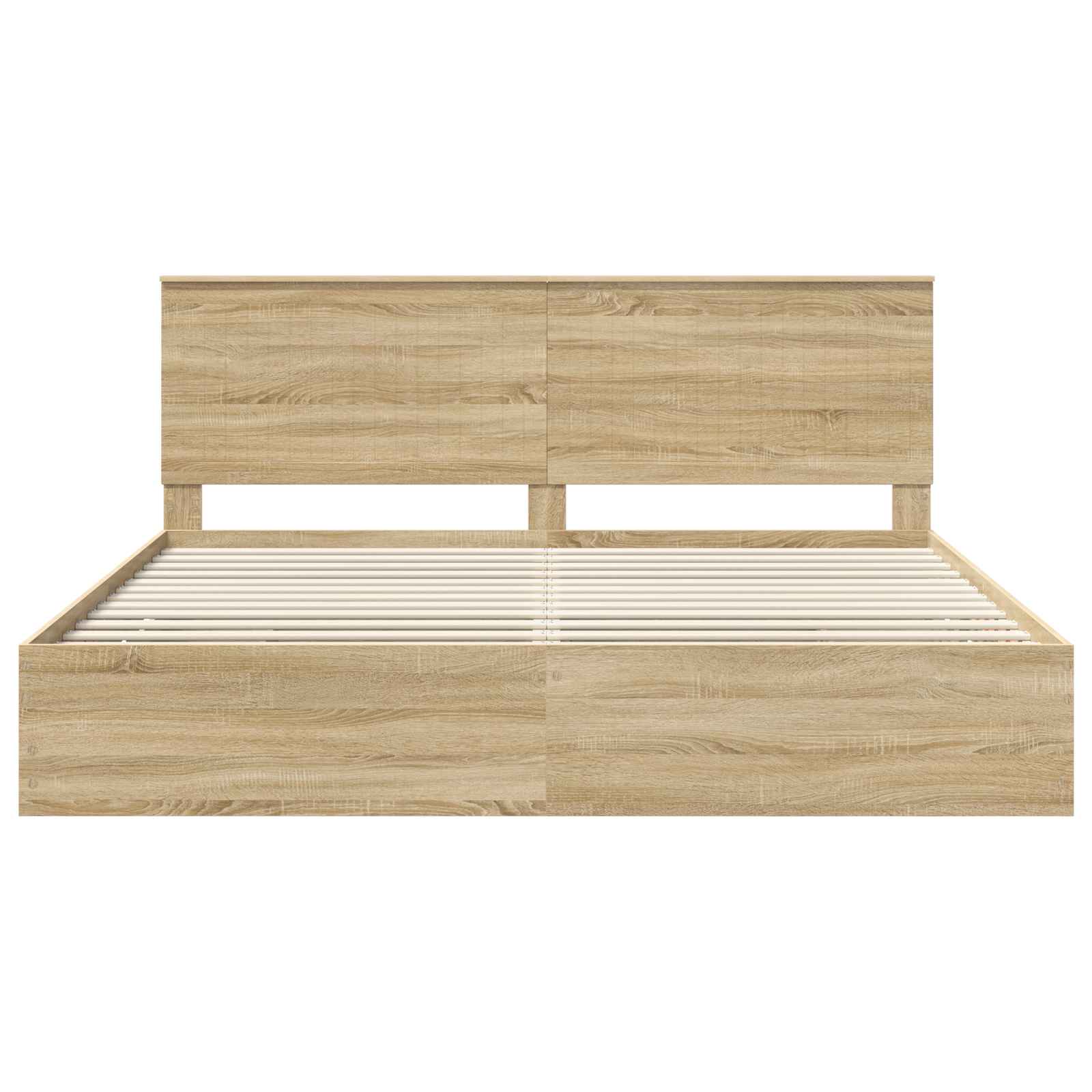 Bedframe Met Lade Ingenieurshout 200 x 200 cm Sonoma eiken