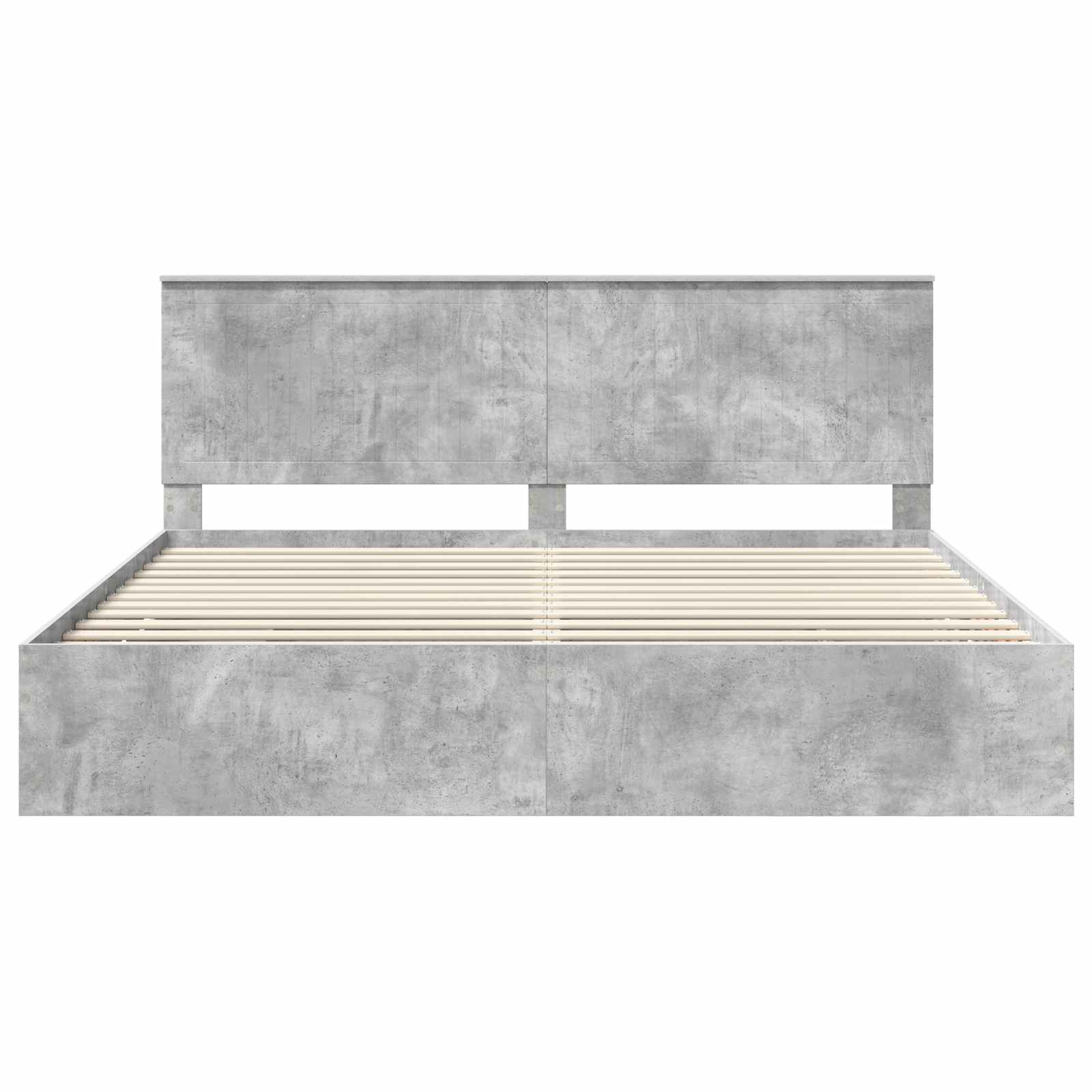 Bedframe Met Lade Beton Grijs Ingenieurshout 200 x 200 cm Betongrijs