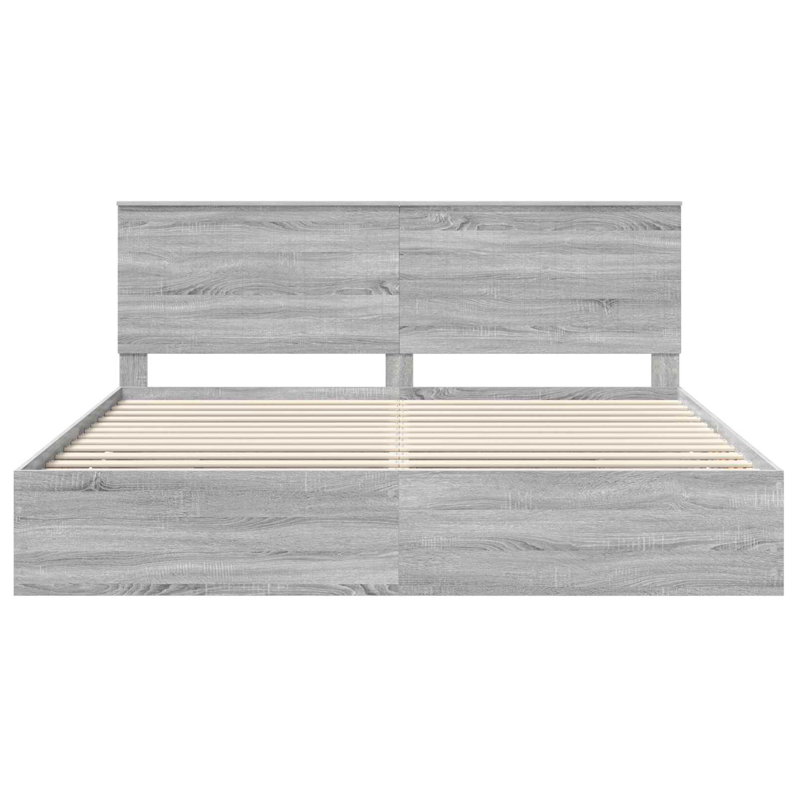 Bedframe Met Lade Ingenieurshout 200 x 200 cm Grijs sonoma