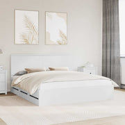 Bedframe 180x200 cm wit ingenieurshout met lade