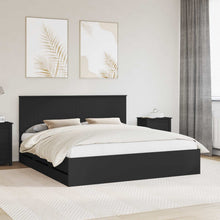 Bedframe Met Lade Met Opslag Ingenieurshout 180 x 200 cm Zwart