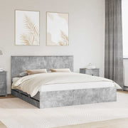 Bedframe met lade 180x200 cm beton grijs