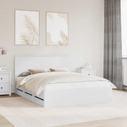 Bedframe 160x200 cm wit ingenieurshout met lade
