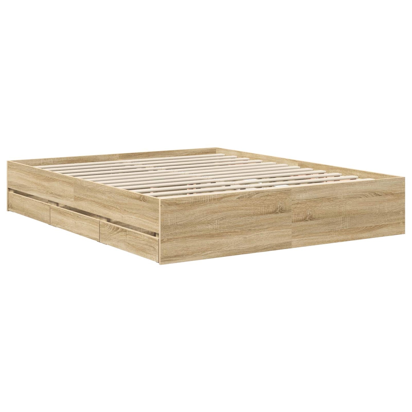 Bedframe Met Lade Ingenieurshout 160 x 200 cm Sonoma eiken