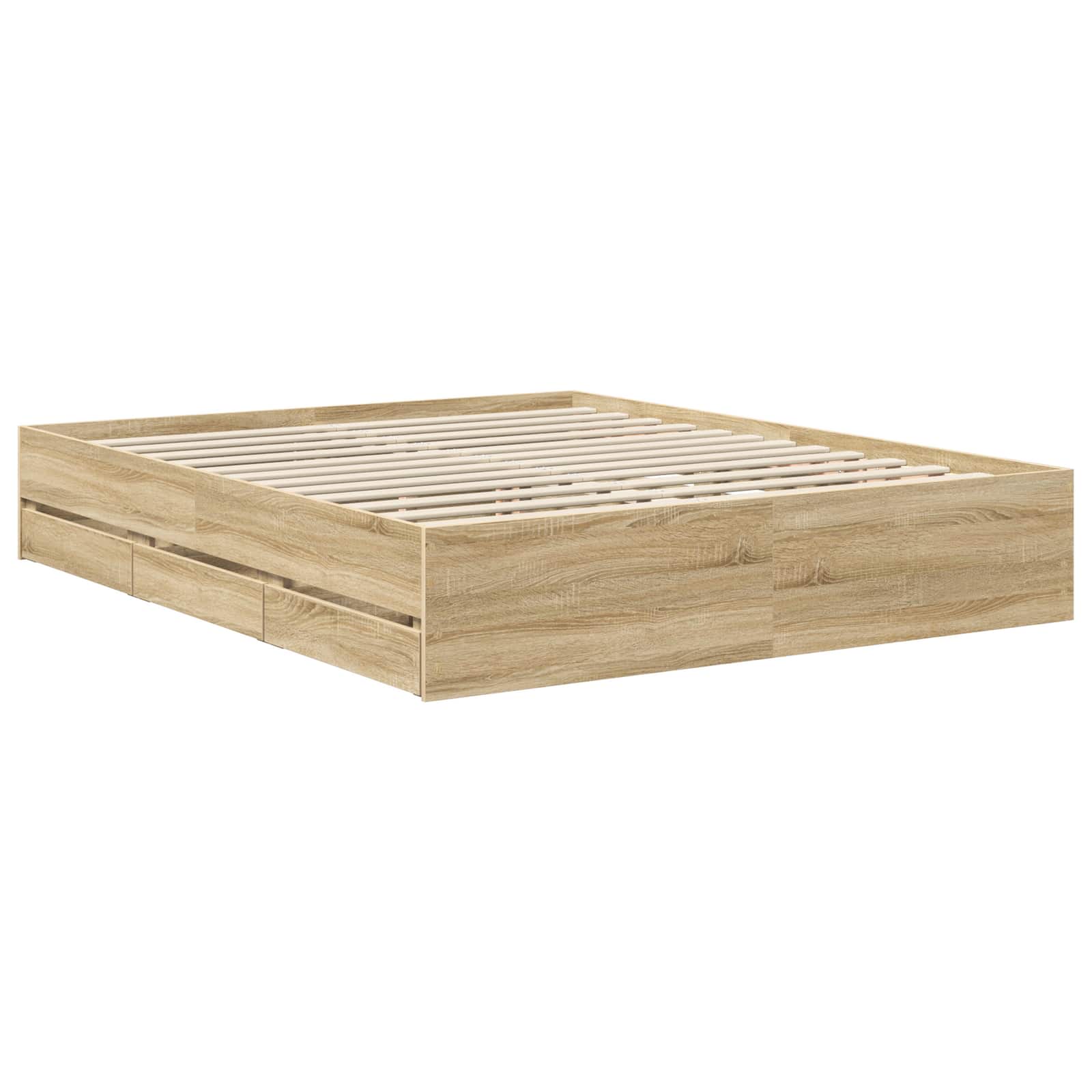 Bedframe Met Lade Ingenieurshout 160 x 200 cm Sonoma eiken