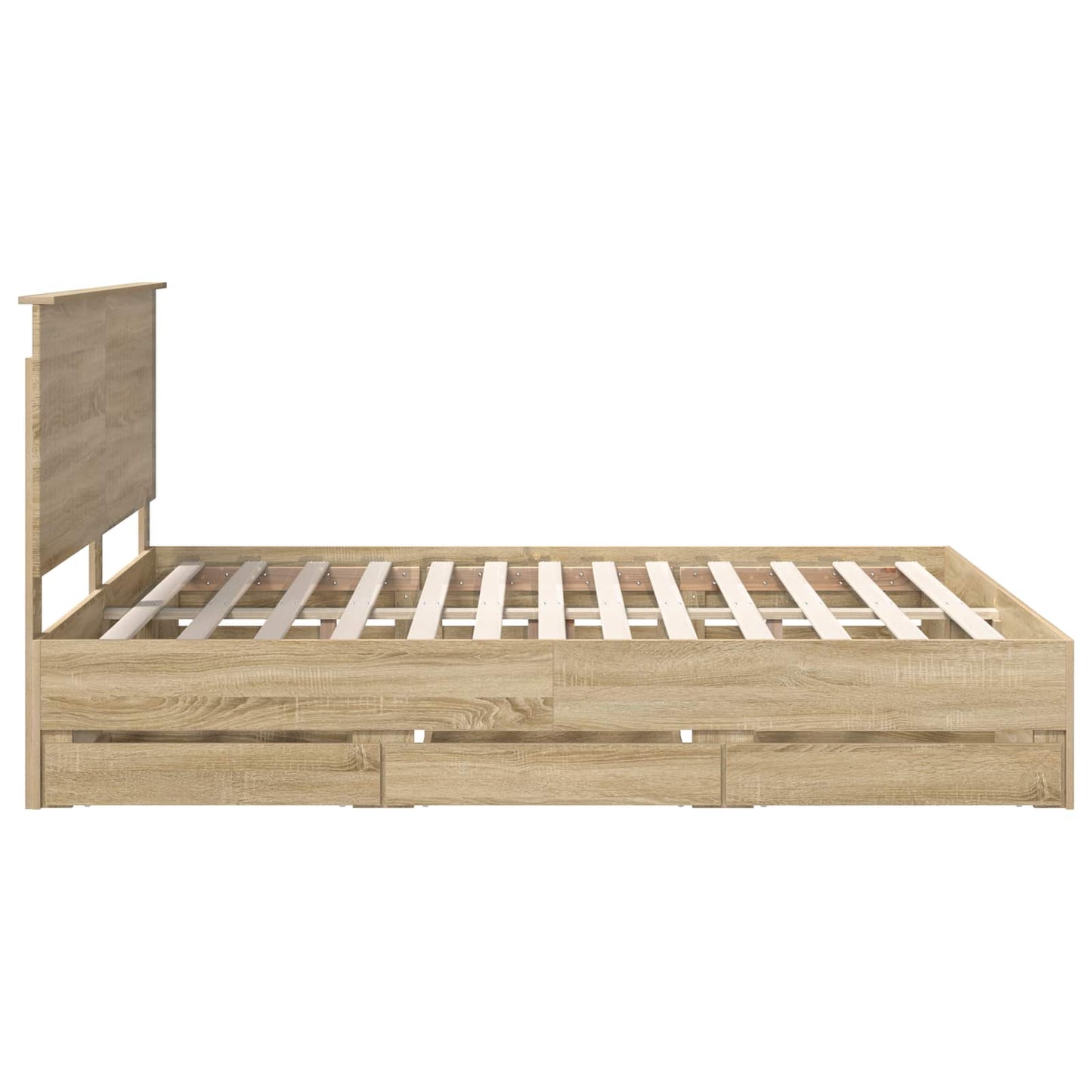 Bedframe Met Lade Ingenieurshout 160 x 200 cm Sonoma eiken