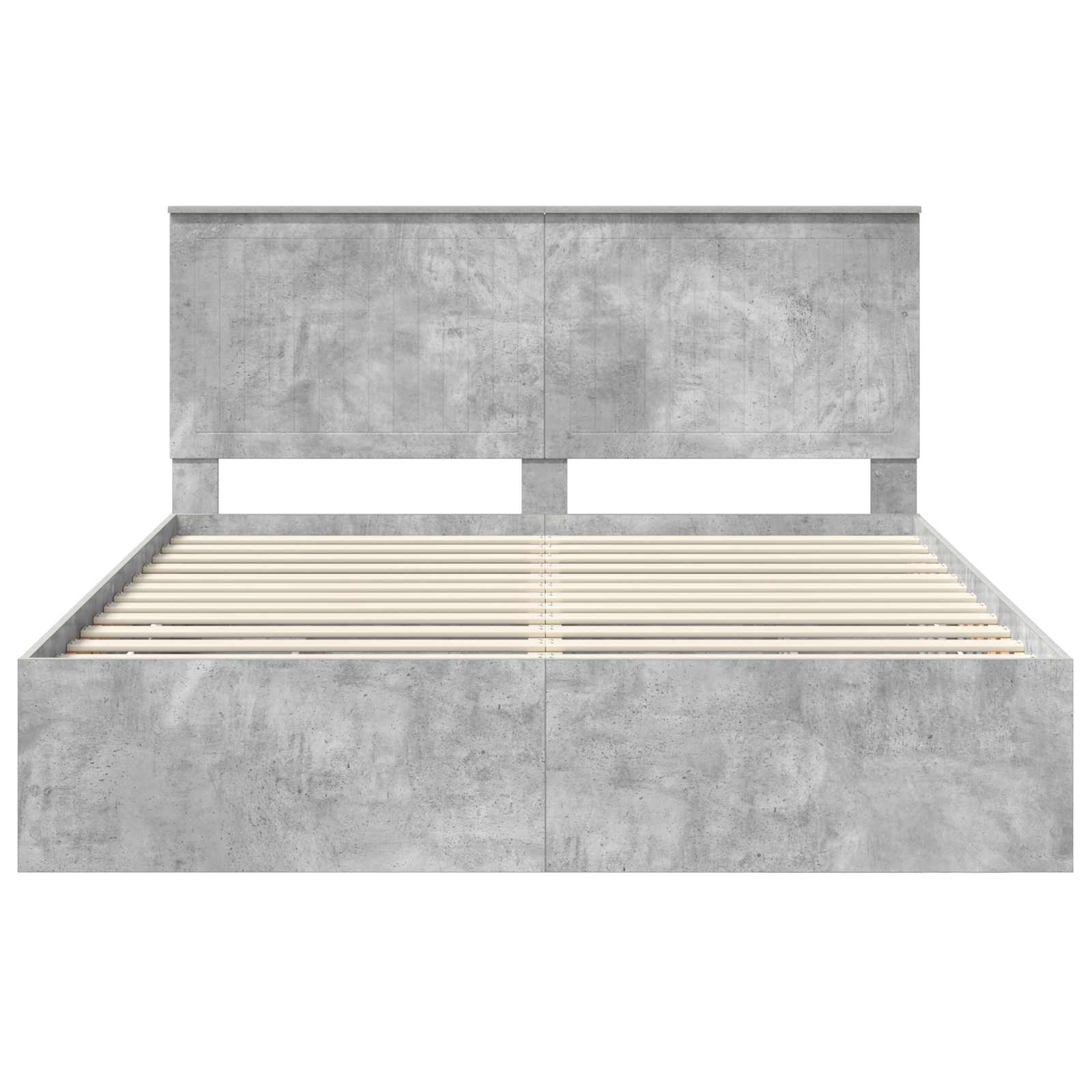 Bedframe Met Lade Beton Grijs Ingenieurshout 160 x 200 cm Betongrijs