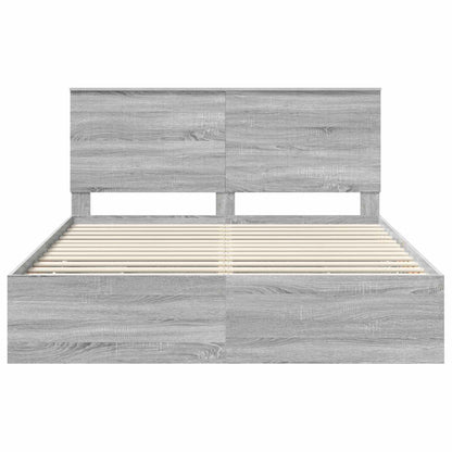 Bedframe met lade Grijs Sonoma 160 x 200 cm Ingenieurshout