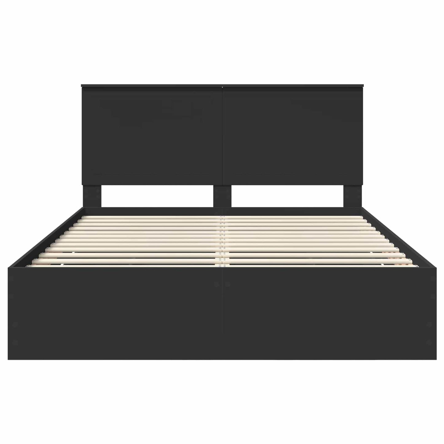Bedframe Met Lade Met Opslag Ingenieurshout 150 x 200 cm Zwart