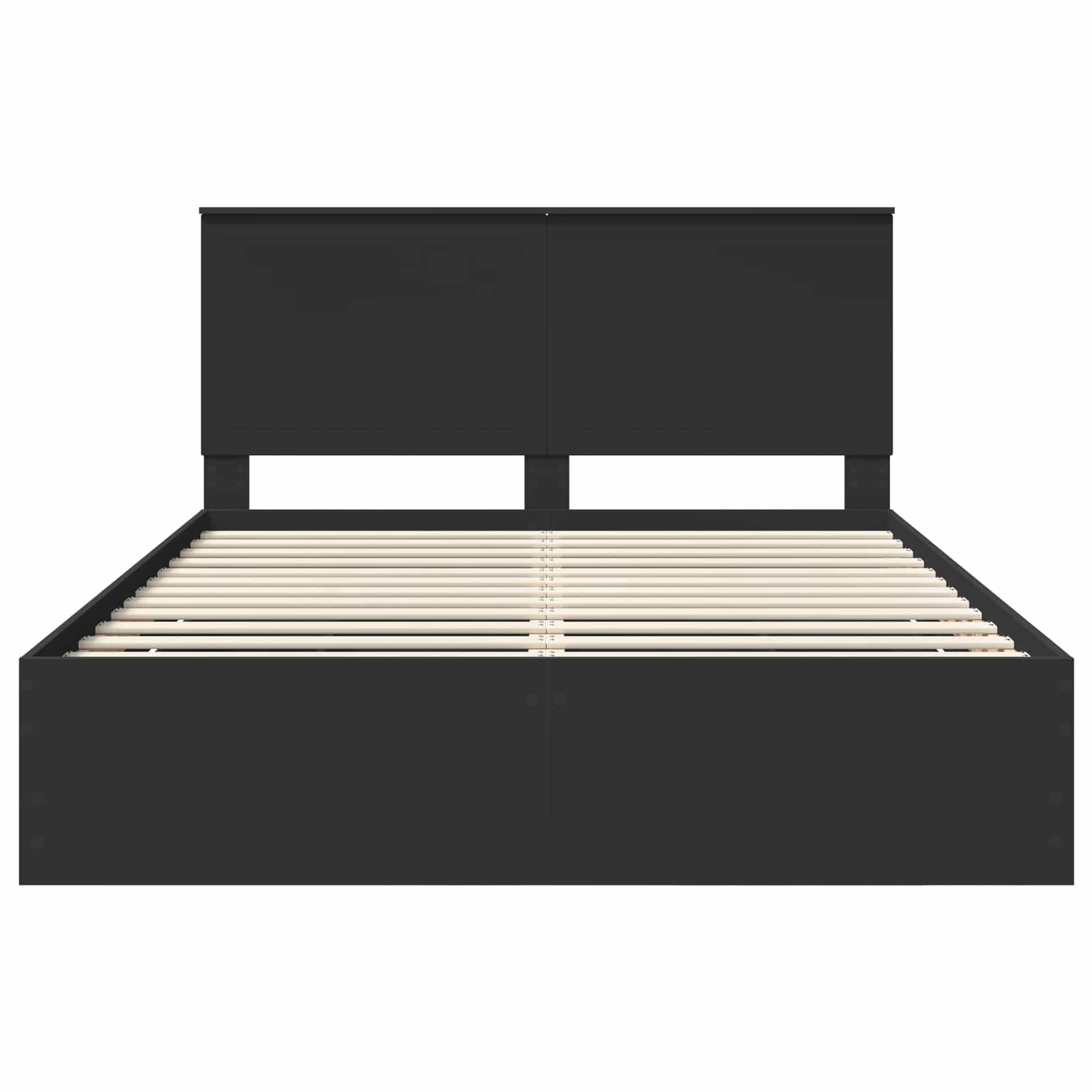 Bedframe Met Lade Met Opslag Ingenieurshout 150 x 200 cm Zwart