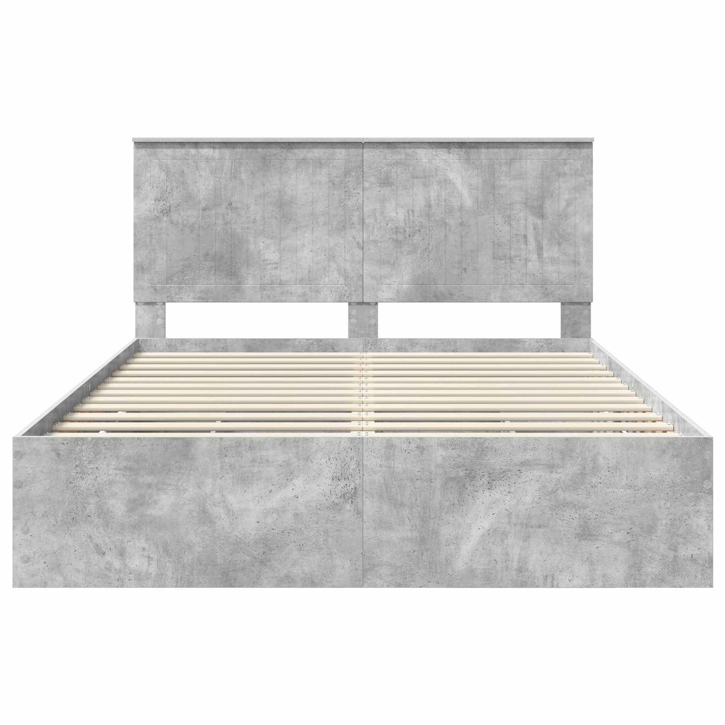 Bedframe Met Lade Beton Grijs Ingenieurshout 150 x 200 cm Betongrijs