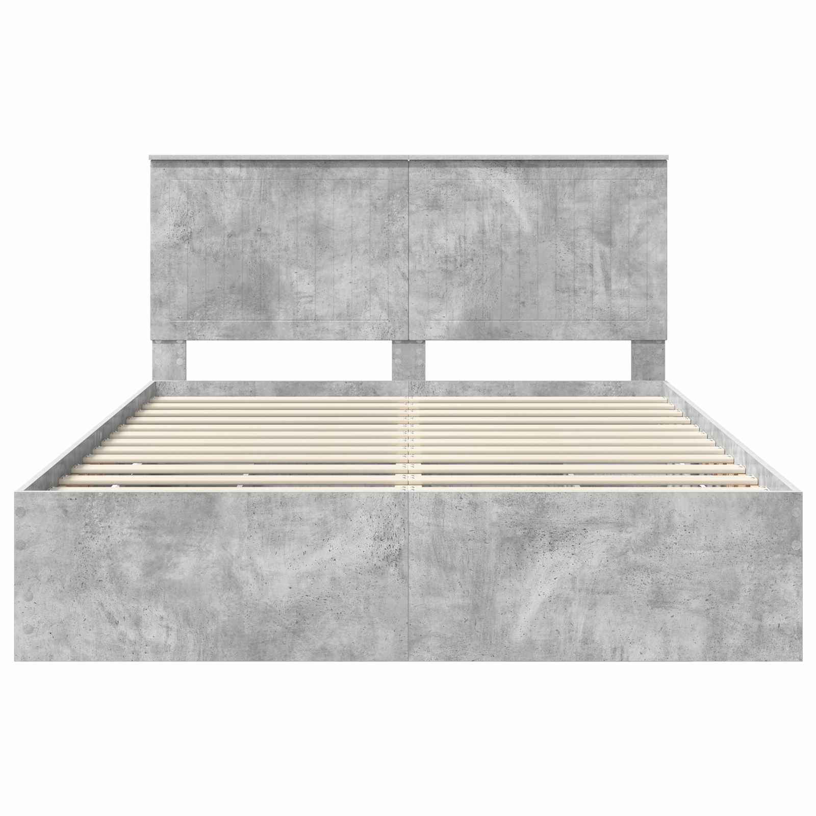 Bedframe Met Lade Beton Grijs Ingenieurshout 150 x 200 cm Betongrijs