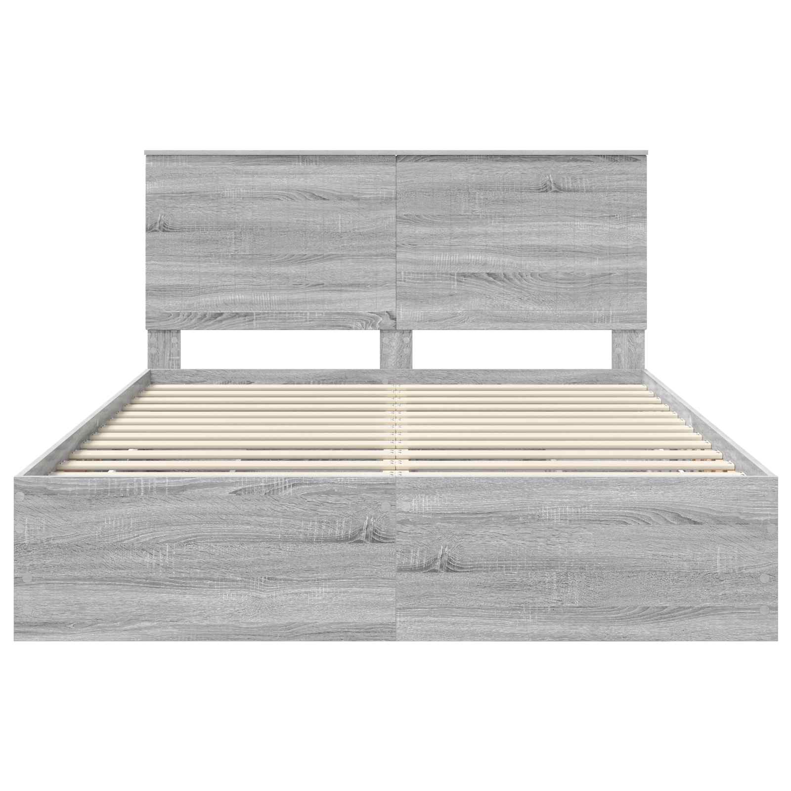 Bedframe Met Lade Ingenieurshout 150 x 200 cm Grijs sonoma