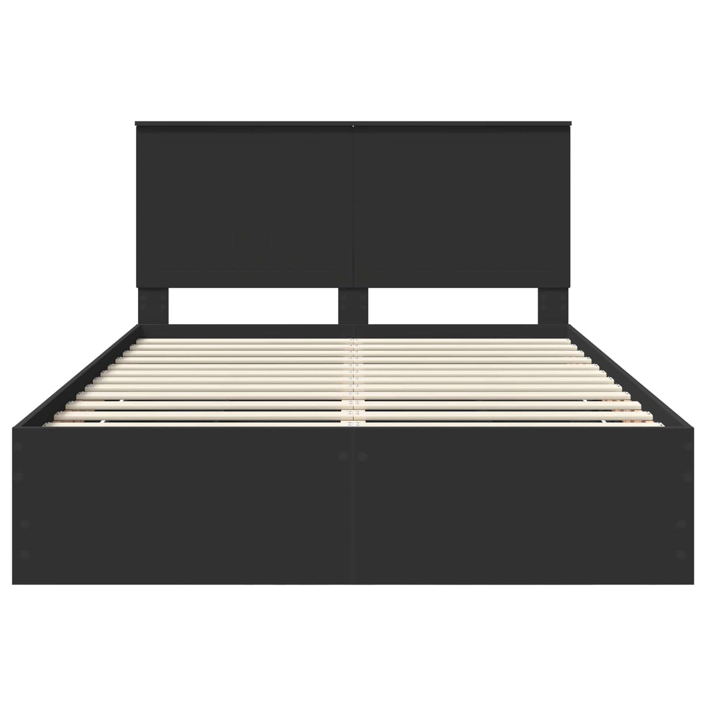 Bedframe Met Lade Met Opslag 140 X 190 Cm Ingenieurshout 140 x 200 cm Zwart