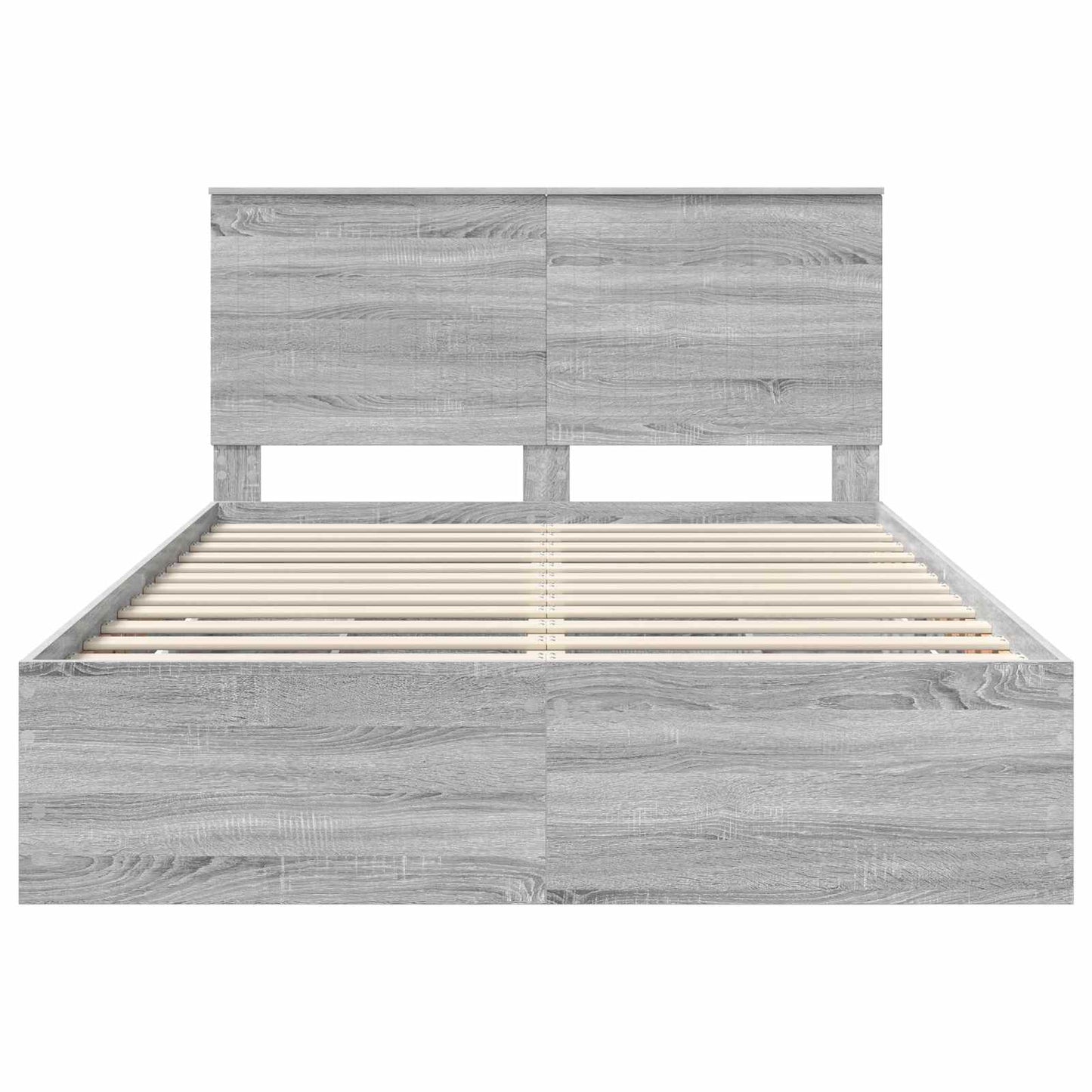 Bedframe Met Lade 140 X 190 Cm Ingenieurshout 140 x 200 cm Grijs sonoma