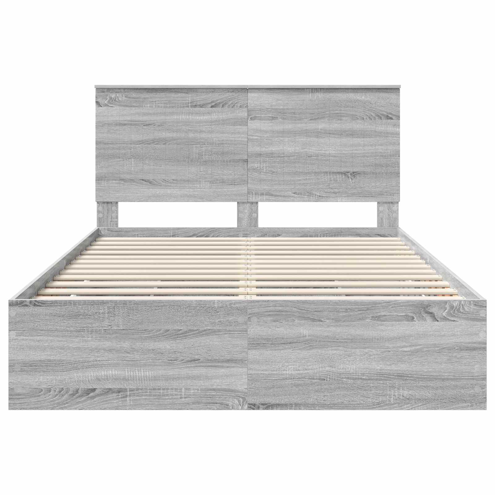 Bedframe Met Lade 140 X 190 Cm Ingenieurshout 140 x 200 cm Grijs sonoma
