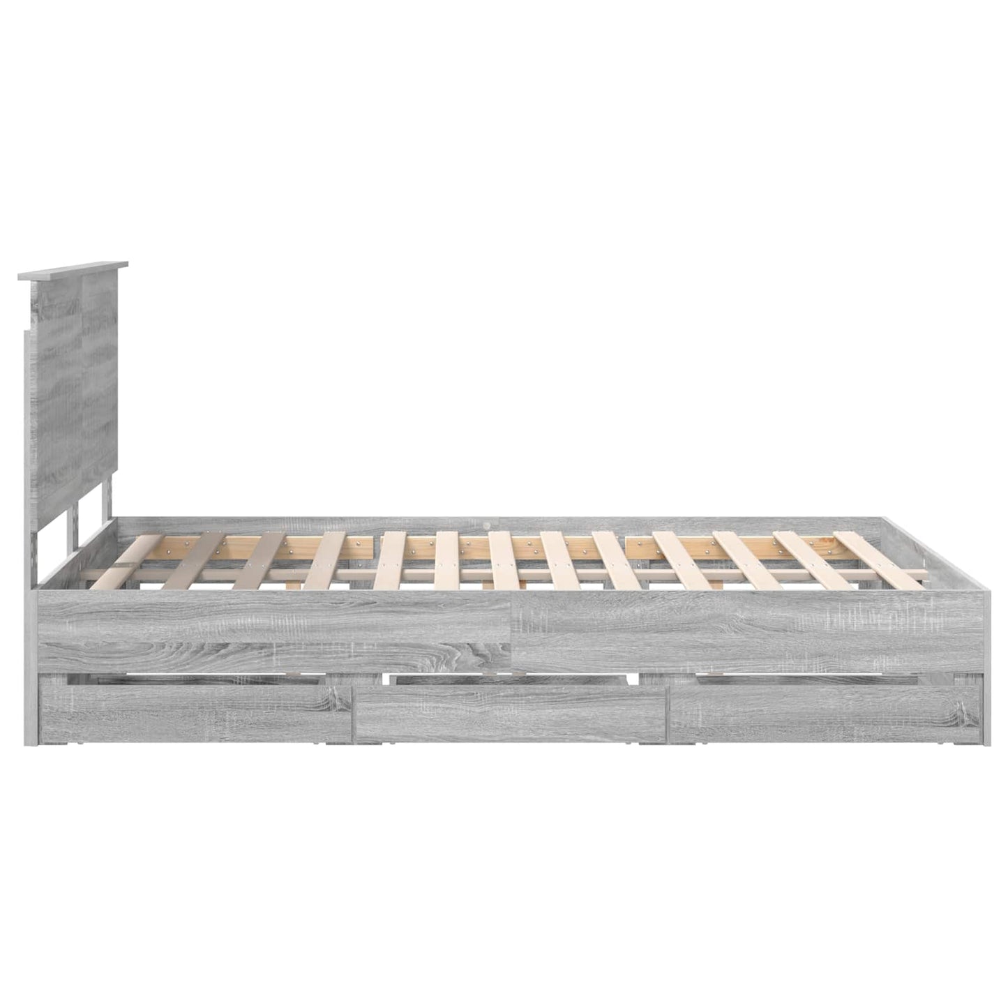 Bedframe Met Lade 140 X 190 Cm Ingenieurshout 140 x 200 cm Grijs sonoma
