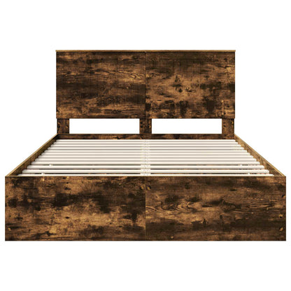 Bedframe Met Lade 140 X 200 Cm Ingenieurshout 140 x 190 cm Gerookt eiken