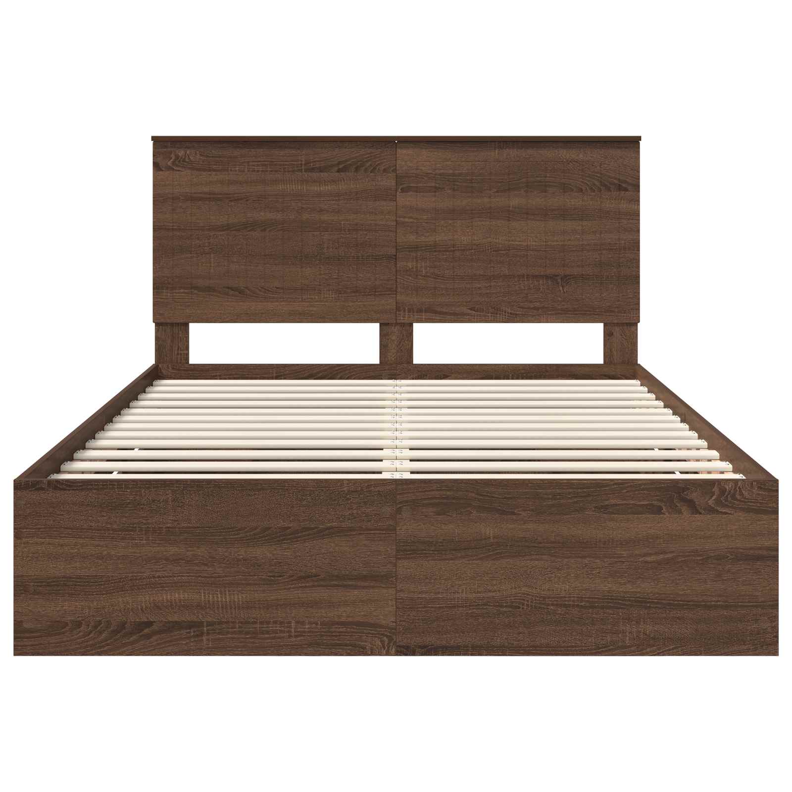 Bedframe Met Lade Bruin Eiken Ingenieurshout 135 x 190 cm bruin eikenkleur